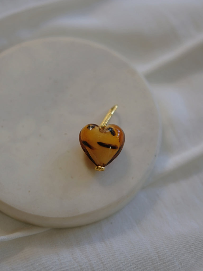 Charms Bar - Glass Heart Pendant