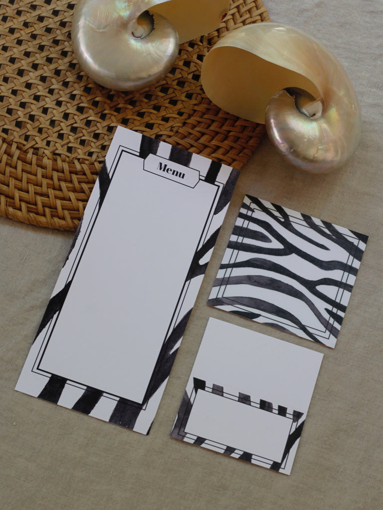 Heyjow Living - Zebra Paper Placemat Set