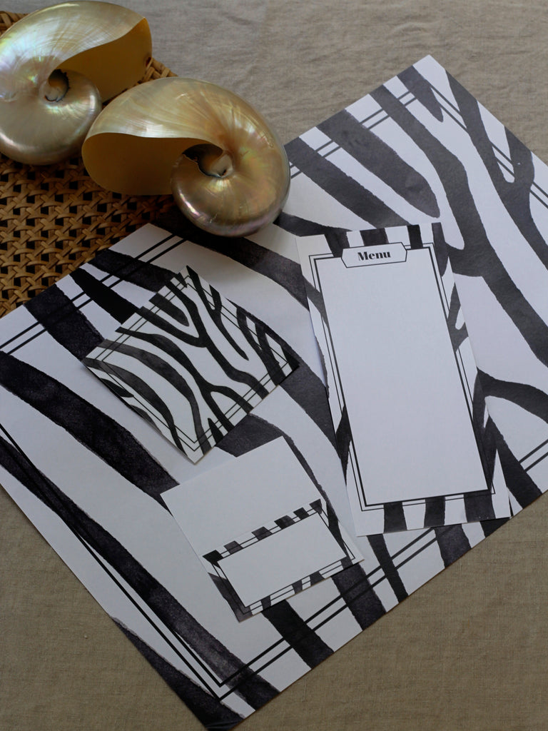 Heyjow Living - Zebra Paper Placemat Set